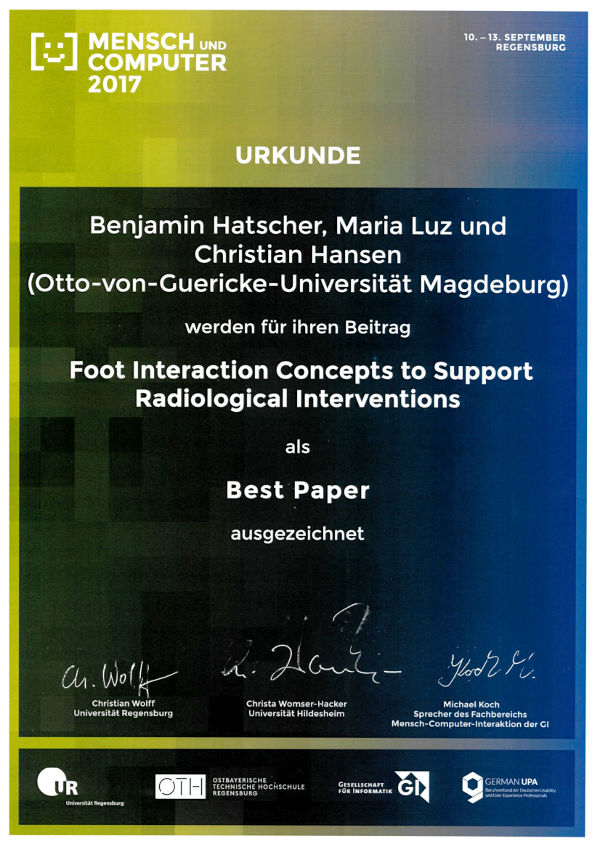 Best Paper Urkunde