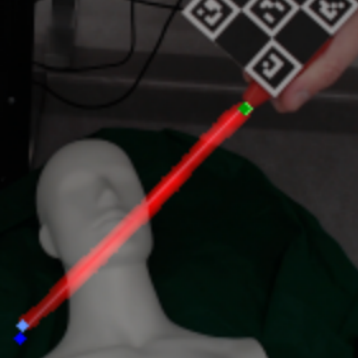 Deep Learning-based Marker-less Pose Estimation of Interventional Tools using Surrogate Keypoints