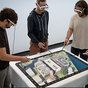 Concept development of a cross-reality ecosystem for urban knowledge transfer spaces